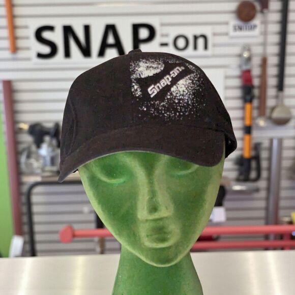 K-Products Snap-On Tools Black White Baseball Cap Hat Stretch Mens OS Cotton - Picture 1 of 8